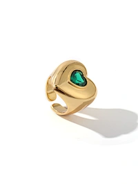 heart shaped emerald ring